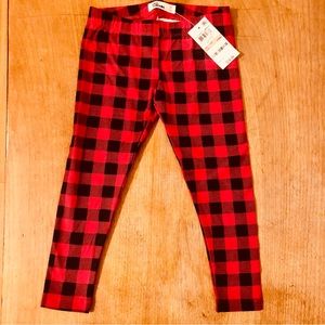 NWT Red Plaid Leggings
